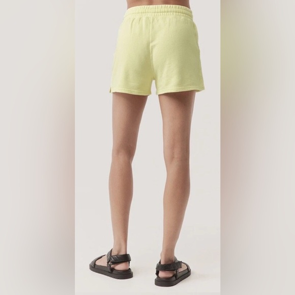Pact Organic Cotton Essential Sweatshort in Sunny Lime , size XL - Picture 7 of 9
